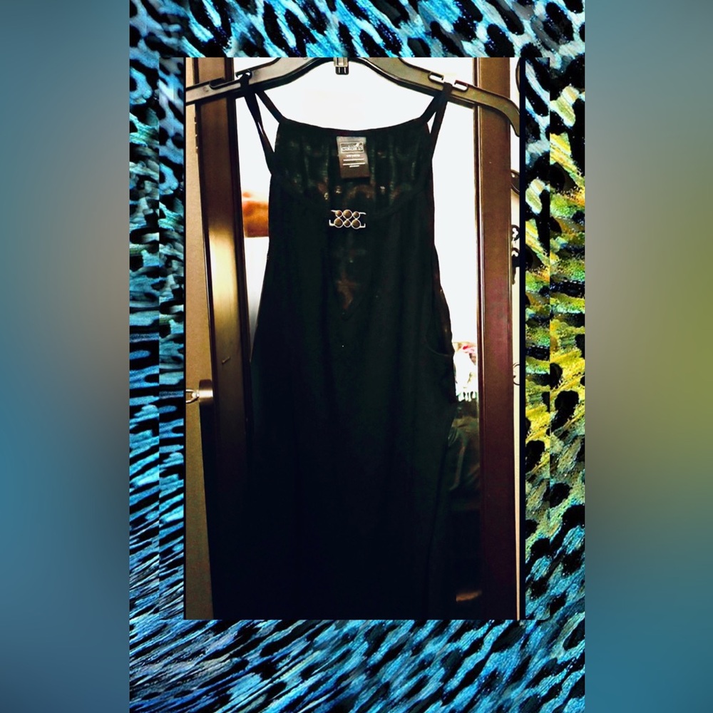 Catalina Black Swim Coverup with Gold Trim